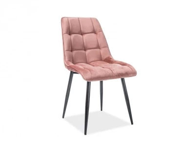 Design Plus Studio Kuchni & Salon Meblowy | KRZESŁO CHIC VELVET CZARNY STELAŻ/RÓŻ ANTYCZNY BLUVEL 52 | 5901477284083