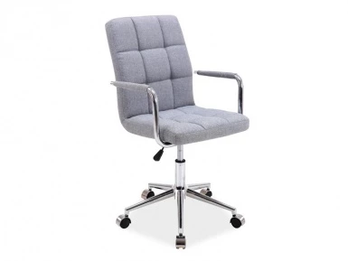 Design Plus Studio Kuchni & Salon Meblowy | FOTEL OBROTOWY Q-022 SZARY MATERIAŁ | 5901477260971