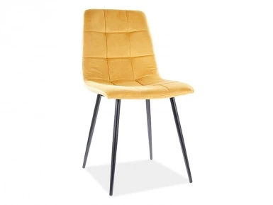 Design Plus Studio Kuchni & Salon Meblowy | KRZESŁO MILA VELVET CZARNY STELAŻ/CURRY BLUVEL 68 | 5901477291968