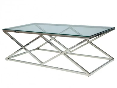Design Plus Studio Kuchni & Salon Meblowy | ŁAWA ZEGNA A TRANSPARENTNY/SREBRNY 120X60 | 5901477274473