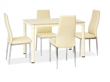 Design Plus Studio Kuchni & Salon Meblowy | STÓŁ GALANT KREM/KREM STELAŻ 110*70 | 5901477242953