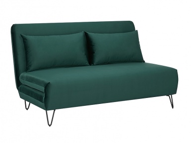 Design Plus Studio Kuchni & Salon Meblowy | SOFA ZENIA VELVET ZIELONY TAP.189/CZARNY | 5901477296147