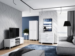 Design Plus Studio Kuchni & Salon Meblowy | SECCO 1140801 Biały alpejski - komoda | 