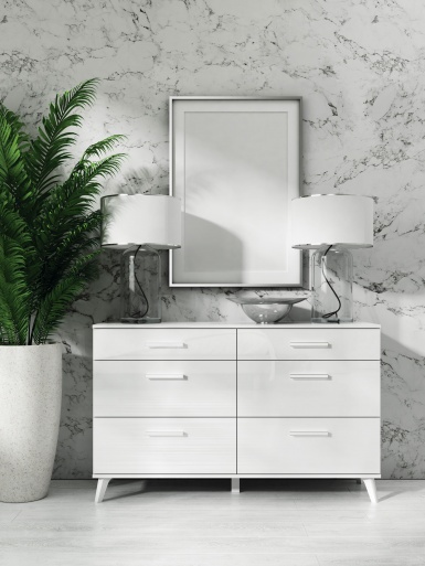 Design Plus Studio Kuchni & Salon Meblowy | SECCO 1140801 Biały alpejski - komoda | 