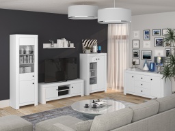 Design Plus Studio Kuchni & Salon Meblowy | LAHTI 01 Biały alpejski - szafa przesuwna | 