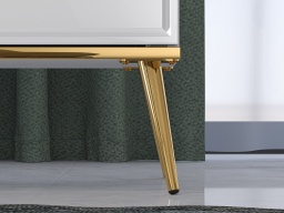 Design Plus Studio Kuchni & Salon Meblowy | Goldin 04 Biały alpejski/Biały połysk - komoda | 