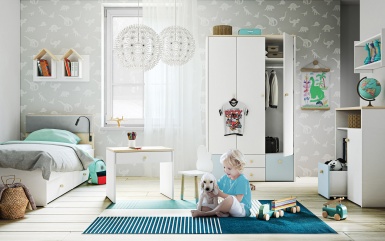 Design Plus Studio Kuchni & Salon Meblowy | Elmo 09 biały/buk fjord - komoda | 