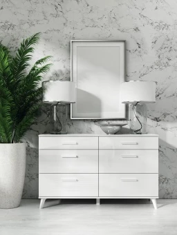 Design Plus Studio Kuchni & Salon Meblowy | SECCO 1140701 Biały alpejski - lustro | 