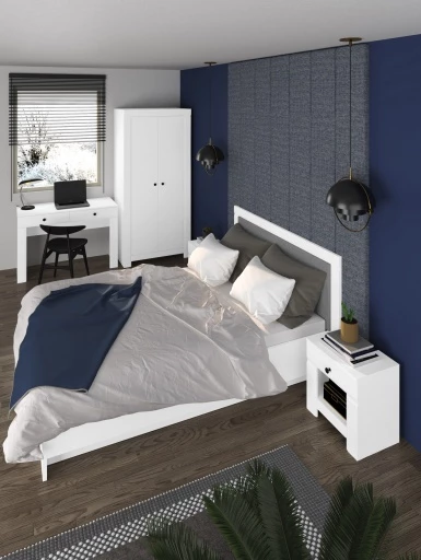 Design Plus Studio Kuchni & Salon Meblowy | LAHTI 18 Biały alpejski - półka | 