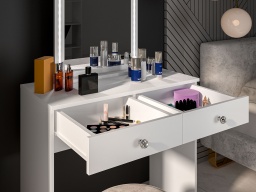 Design Plus Studio Kuchni & Salon Meblowy | BIJOU 01 biały alpejski - toaletka | 