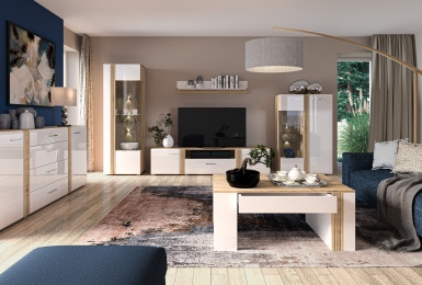 Design Plus Studio Kuchni & Salon Meblowy | Adagio 08 dąb castello - dostawka RTV | 