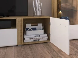Design Plus Studio Kuchni & Salon Meblowy | Adagio 08 dąb castello - dostawka RTV | 
