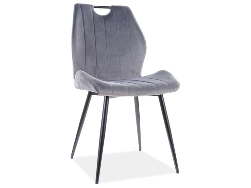 Design Plus Studio Kuchni & Salon Meblowy | KRZESŁO ARCO VELVET CZARNY STELAŻ/SZARY BLUVEL 14 | 5901477290282