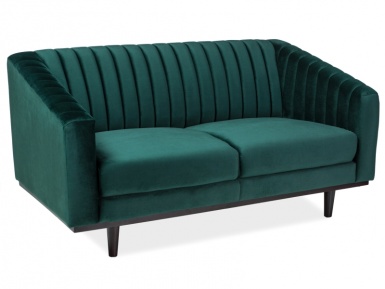 Design Plus Studio Kuchni & Salon Meblowy | SOFA ASPREY 2 VELVET ZIELONY BLUVEL 78 / WENGE | 5901477277191