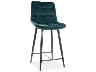 Design Plus Studio Kuchni & Salon Meblowy | PÓŁHOKER CHIC H-2 VELVET CZARNY STELAŻ / ZIELONY BLUVEL 78 | 5901477290190