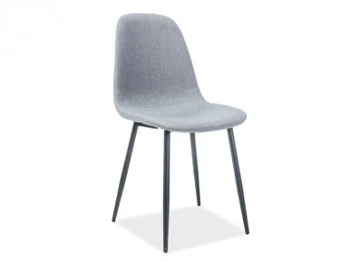 Design Plus Studio Kuchni & Salon Meblowy | KRZESŁO FOX CZARNY STELAŻ/ SZARY TAP.49 | 5901477275517