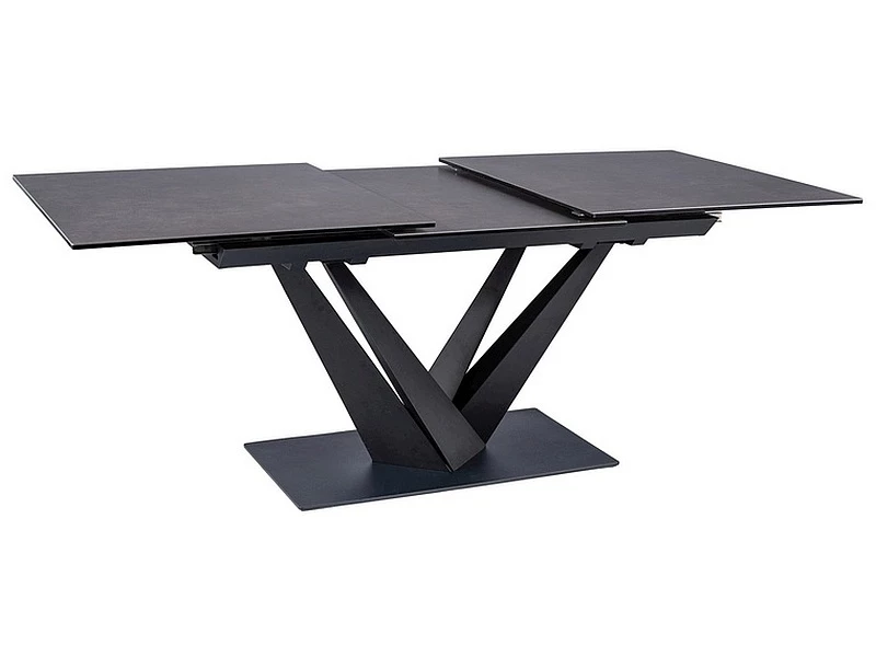 Design Plus Studio Kuchni & Salon Meblowy | STÓŁ SORENTO CERAMIC CIEMNY SZARY CORSO GREY/CZARNY MAT 160(220)X90 | 5904824400396