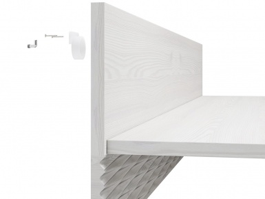 Design Plus Studio Kuchni & Salon Meblowy | CLERMONT 12 sosna śnieżna - półka | 