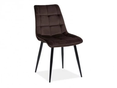 Design Plus Studio Kuchni & Salon Meblowy | KRZESŁO CHIC VELVET CZARNY STELAŻ / BRĄZ BLUVEL 48 | 5901477298714