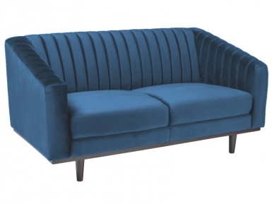 Design Plus Studio Kuchni & Salon Meblowy | SOFA ASPREY 2 VELVET GRANATOWY BLUVEL 86 / WENGE | 5901477277177