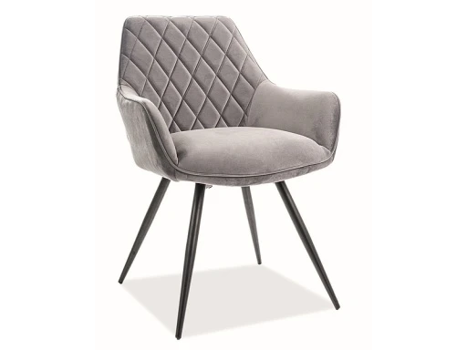 Design Plus Studio Kuchni & Salon Meblowy | KRZESŁO LINEA VELVET CZARNY STELAŻ/SZARY BLUVEL 14 | 5901477281204