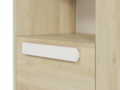 Design Plus Studio Kuchni & Salon Meblowy | Drop 05-01 buk fjord/ szara platyna - regał | 