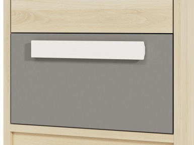 Design Plus Studio Kuchni & Salon Meblowy | Drop 05-01 buk fjord/ szara platyna - regał | 