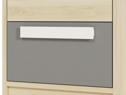 Design Plus Studio Kuchni & Salon Meblowy | Drop 05-01 buk fjord/ szara platyna - regał | 