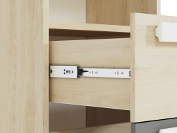 Design Plus Studio Kuchni & Salon Meblowy | Drop 05-01 buk fjord/ szara platyna - regał | 