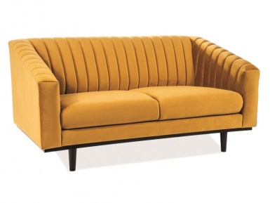 Design Plus Studio Kuchni & Salon Meblowy | SOFA ASPREY 2 VELVET CURRY BLUVEL 68 / WENGE | 5901477281884