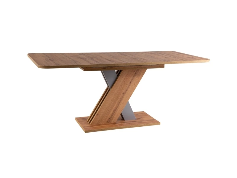 Design Plus Studio Kuchni & Salon Meblowy | STÓŁ EXEL DĄB WOTAN / SREBRNY 140(180)X85 (D) | 5904824404202