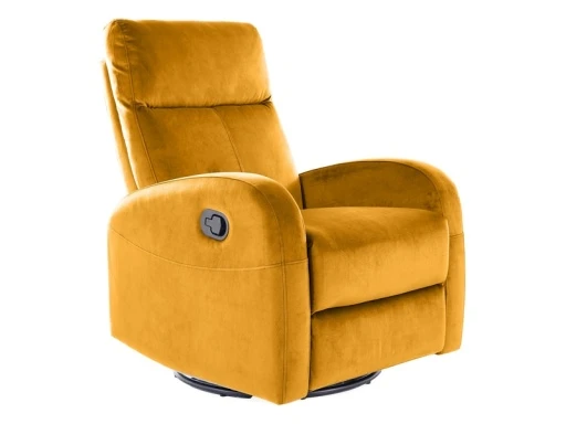 Design Plus Studio Kuchni & Salon Meblowy | FOTEL ROZKŁADANY OLIMP VELVET CURRY BLUVEL 68 | 5901477297380