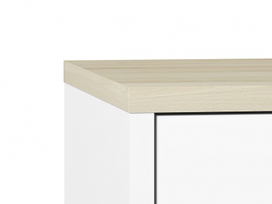 Design Plus Studio Kuchni & Salon Meblowy | Elmo 09 biały/buk fjord - komoda | 