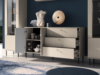 Design Plus Studio Kuchni & Salon Meblowy | Sophie 04 cashmere - komoda 2D3S | 