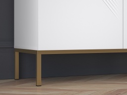 Design Plus Studio Kuchni & Salon Meblowy | Clearing 01 Biały alpejski / Podstawa złoty - komoda 2D | 