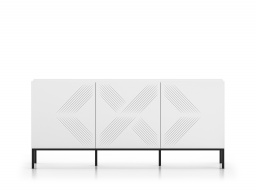Design Plus Studio Kuchni & Salon Meblowy | Clearing 02 Biały alpejski / Podstawa czarny - komoda 3D | 