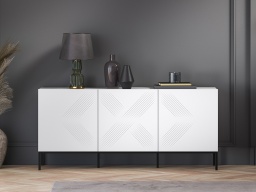 Design Plus Studio Kuchni & Salon Meblowy | Clearing 02 Biały alpejski / Podstawa czarny - komoda 3D | 