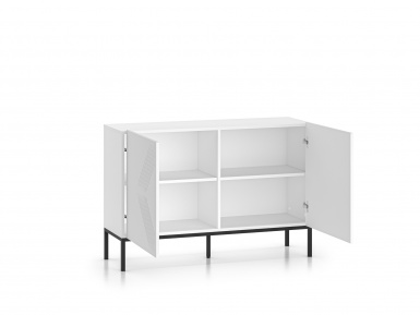 Design Plus Studio Kuchni & Salon Meblowy | Clearing 03 Biały alpejski / Podstawa czarny - komoda 2D | 