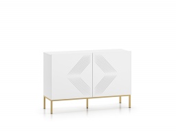 Design Plus Studio Kuchni & Salon Meblowy | Clearing 03 Biały alpejski / Podstawa złoty - komoda 2D | 