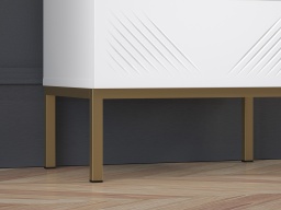 Design Plus Studio Kuchni & Salon Meblowy | Clearing 05 Biały alpejski / Podstawa złoty - szafka 1S | 