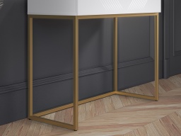 Design Plus Studio Kuchni & Salon Meblowy | Clearing 06 Biały alpejski / Podstawa złoty - konsola 1S | 