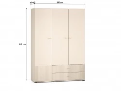 Design Plus Studio Kuchni & Salon Meblowy | Sophie 22 cashmere - szafa 3D2S | 