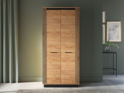 Design Plus Studio Kuchni & Salon Meblowy | URSO 03 craft złoty/czarny - szafa 2D | 