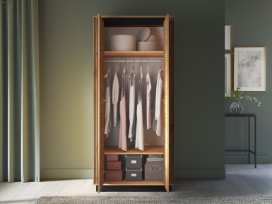 Design Plus Studio Kuchni & Salon Meblowy | URSO 03 craft złoty/czarny - szafa 2D | 