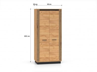 Design Plus Studio Kuchni & Salon Meblowy | URSO 03 craft złoty/czarny - szafa 2D | 