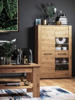 Design Plus Studio Kuchni & Salon Meblowy | ARTIS 02 dąb artisan - regał | 