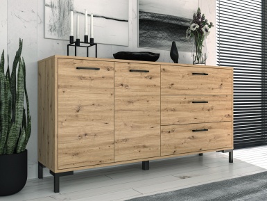 Design Plus Studio Kuchni & Salon Meblowy | Nevio 13 Dąb artisan - komoda | 