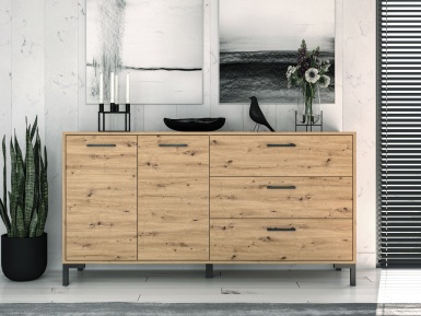 Design Plus Studio Kuchni & Salon Meblowy | Nevio 13 Dąb artisan - komoda | 