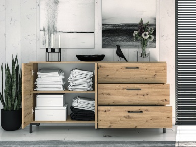 Design Plus Studio Kuchni & Salon Meblowy | Nevio 13 Dąb artisan - komoda | 