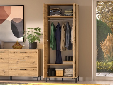 Design Plus Studio Kuchni & Salon Meblowy | Nevio 17 Dąb artisan - szafa | 